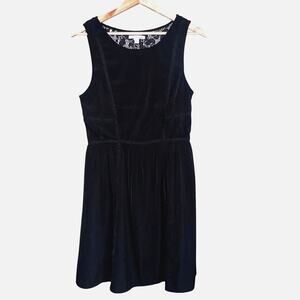 American Eagle Black Sleeveless Dress Size 10 Lace Back Fit & Flare